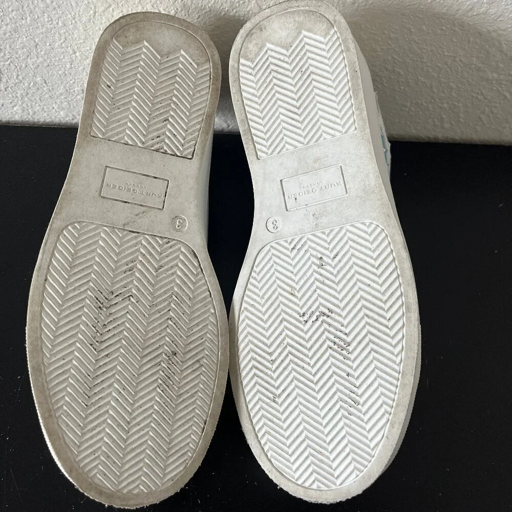 Kurt Geiger Girls Laney Butterfly White Sneakers Shoes Size 3
